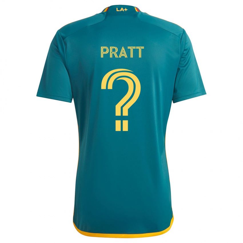 Dames Owen Pratt #0 Groen Geel Uitshirt Uittenue 2024/25 T-Shirt België