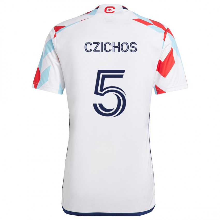 Dames Rafael Czichos #5 Wit Rood Blauw Uitshirt Uittenue 2024/25 T-Shirt België