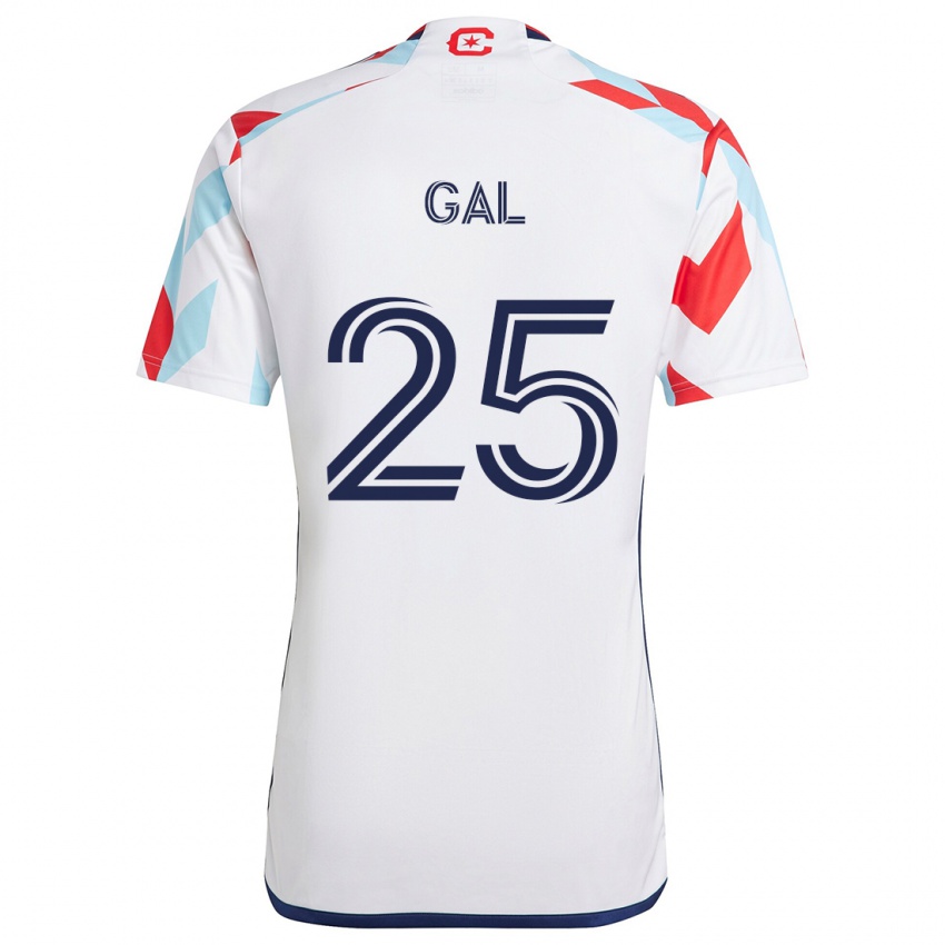 Dames Jeff Gal #25 Wit Rood Blauw Uitshirt Uittenue 2024/25 T-Shirt België