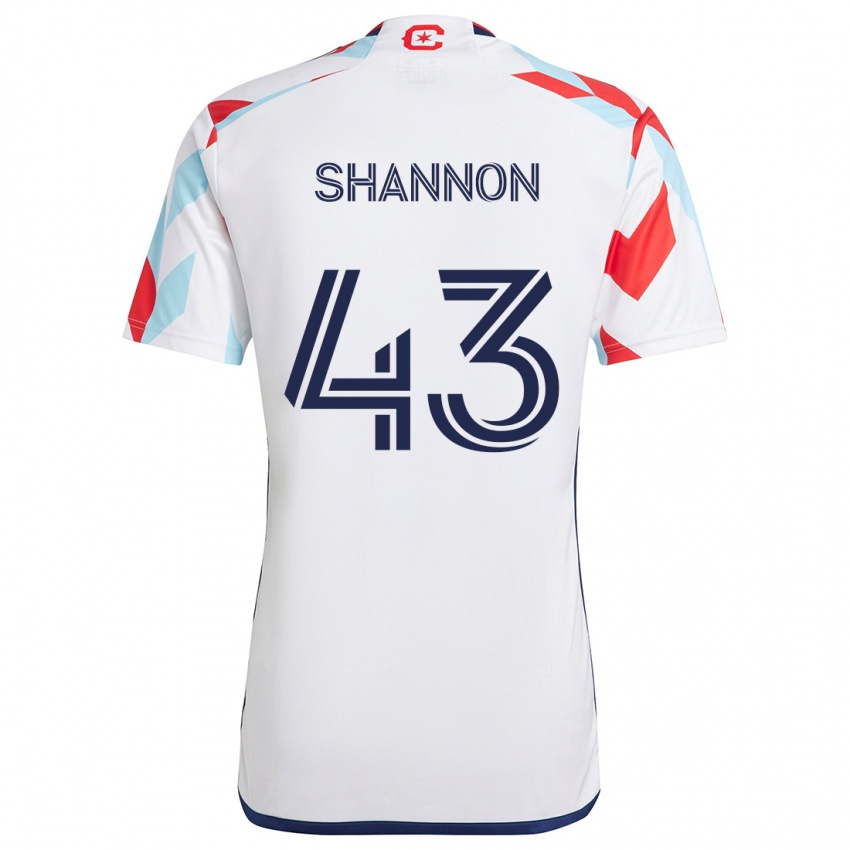 Dames Jaylen Shannon #43 Wit Rood Blauw Uitshirt Uittenue 2024/25 T-Shirt België