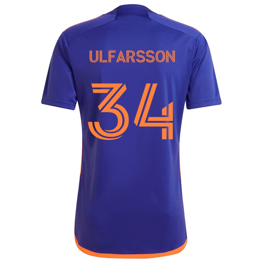 Femme Maillot Thor Úlfarsson #34 Violet Orange Tenues Extérieur 2024/25 T-Shirt Belgique