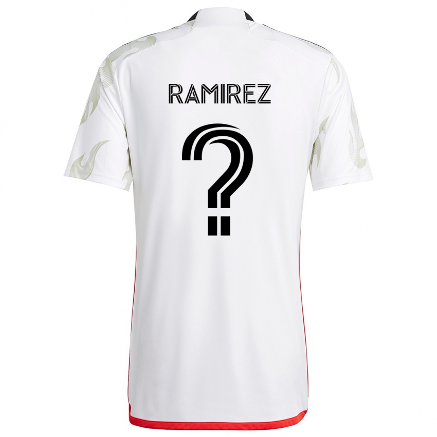 Dames Anthony Ramirez #0 Wit Rood Zwart Uitshirt Uittenue 2024/25 T-Shirt België