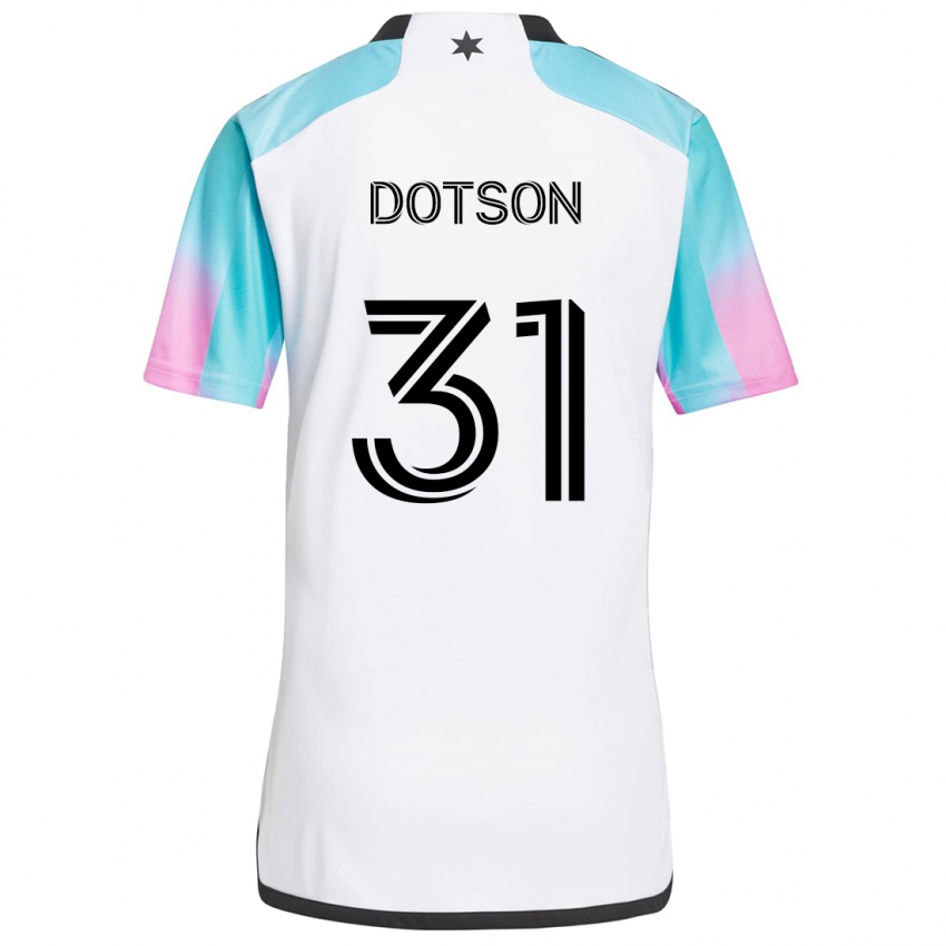 Dames Hassani Dotson #31 Wit Blauw Zwart Uitshirt Uittenue 2024/25 T-Shirt België