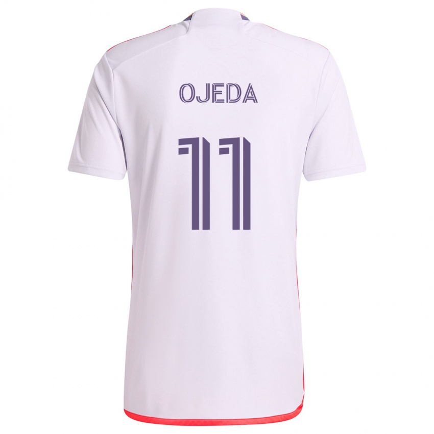 Femme Maillot Martín Ojeda #11 Blanc Rouge Violet Tenues Extérieur 2024/25 T-Shirt Belgique