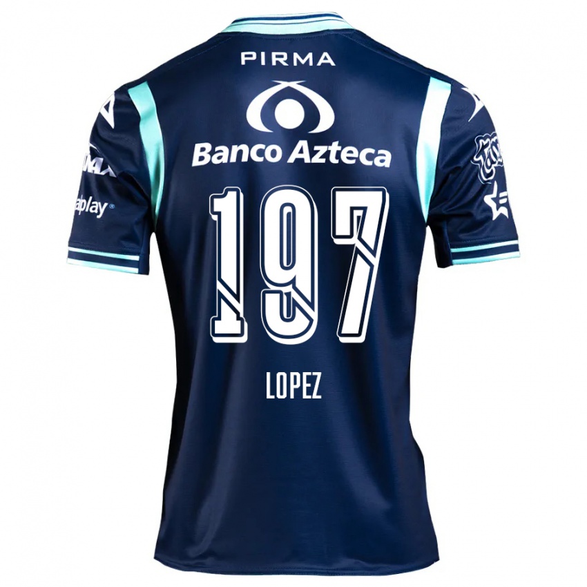 Dames Sebastián López #197 Marineblauw Uitshirt Uittenue 2024/25 T-Shirt België