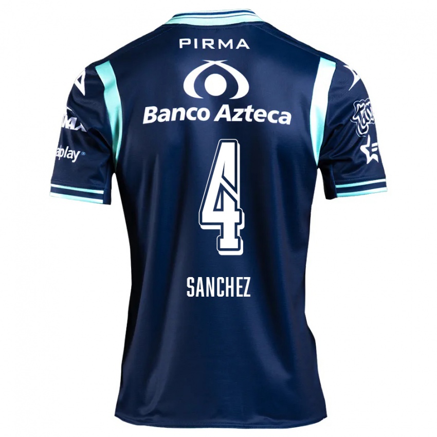 Dames Liliana Sánchez #4 Marineblauw Uitshirt Uittenue 2024/25 T-Shirt België