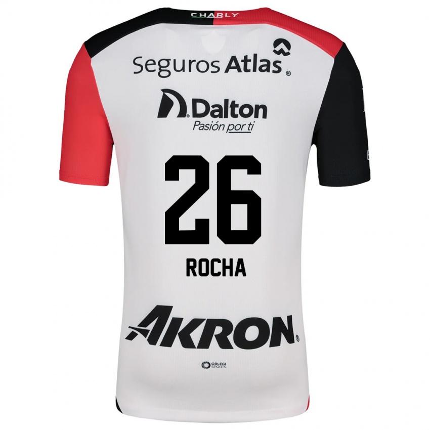 Dames Aldo Rocha #26 Wit Rood Zwart Uitshirt Uittenue 2024/25 T-Shirt België