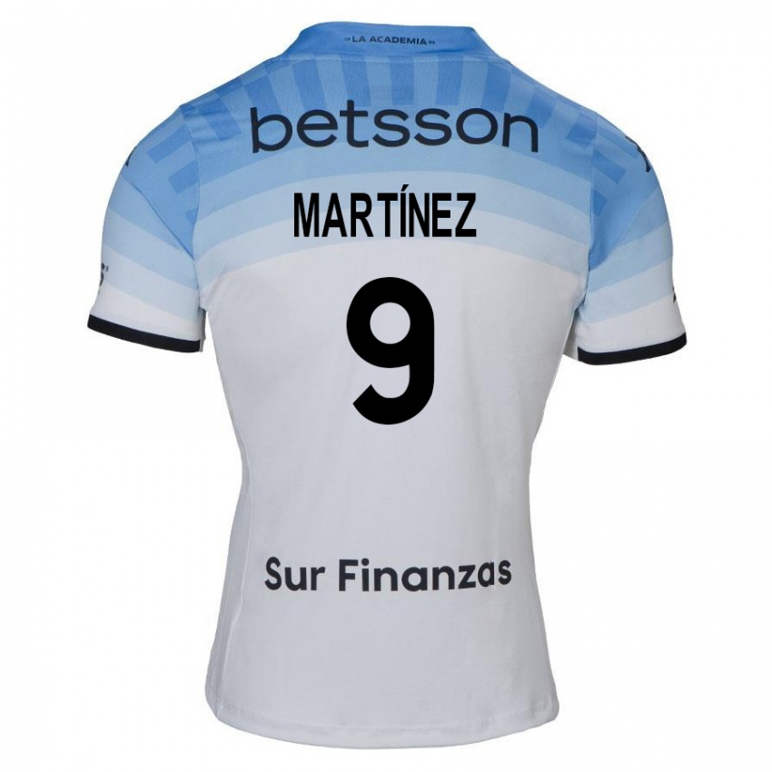 Femme Maillot Adrián Martínez #9 Blanc Bleu Noir Tenues Extérieur 2024/25 T-Shirt Belgique