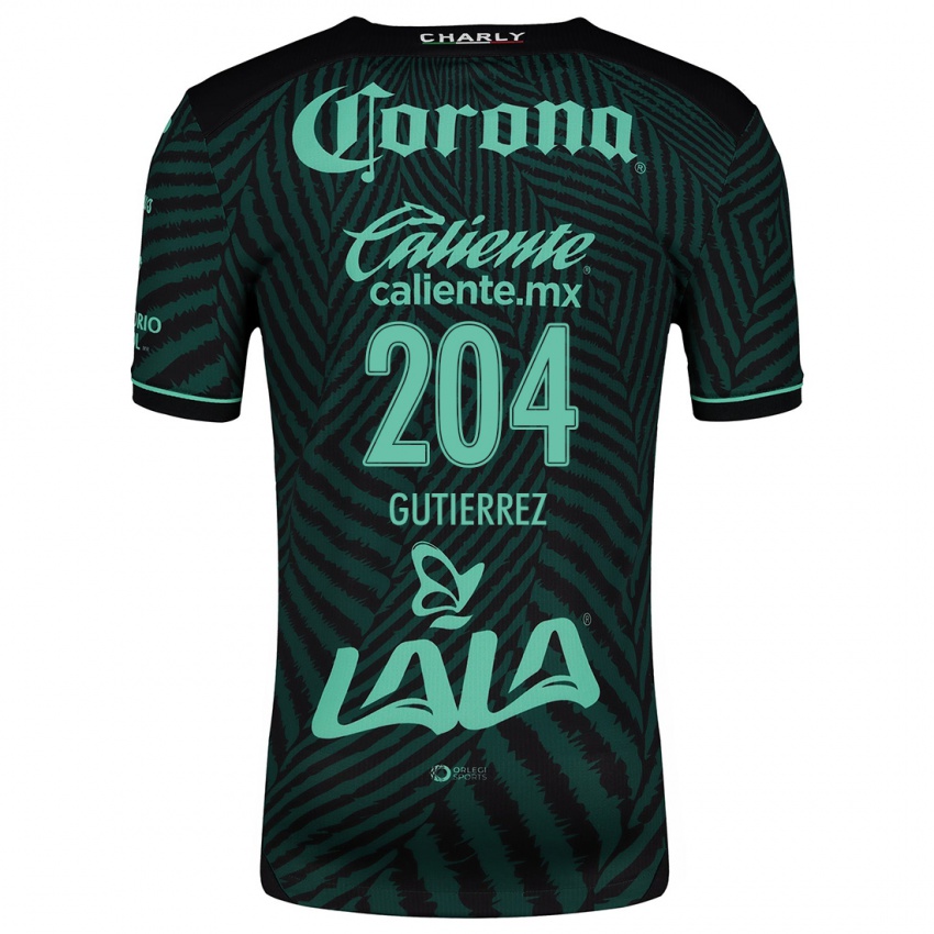 Femme Maillot Gabriel Gutiérrez #204 Vert Noir Tenues Extérieur 2024/25 T-Shirt Belgique