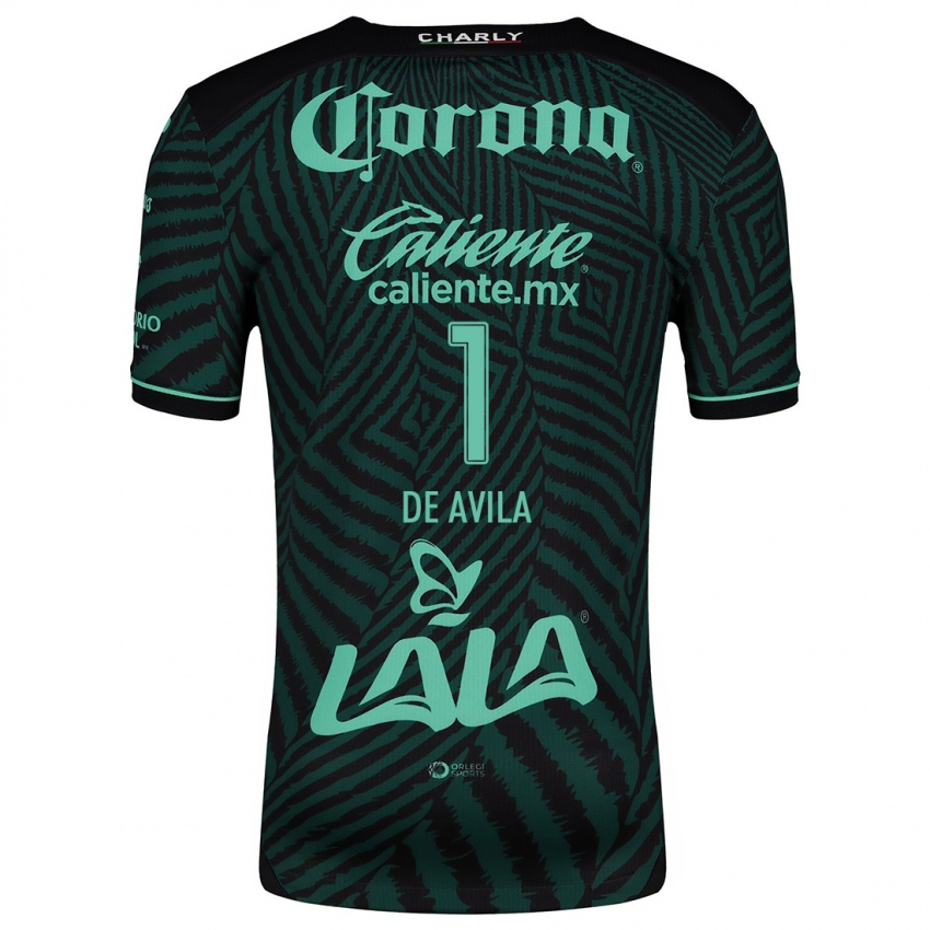 Dames Hannia De Avila #1 Zwart Groen Uitshirt Uittenue 2024/25 T-Shirt België