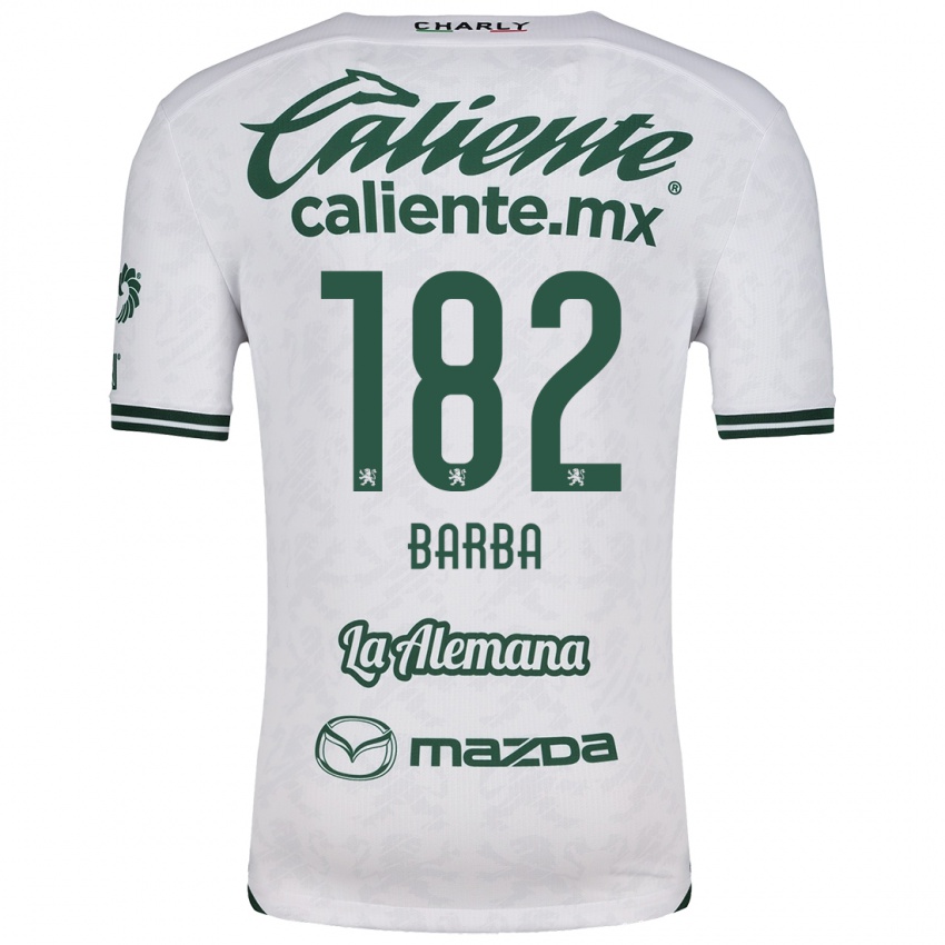 Dames Austin Barba #182 Wit Groen Uitshirt Uittenue 2024/25 T-Shirt België