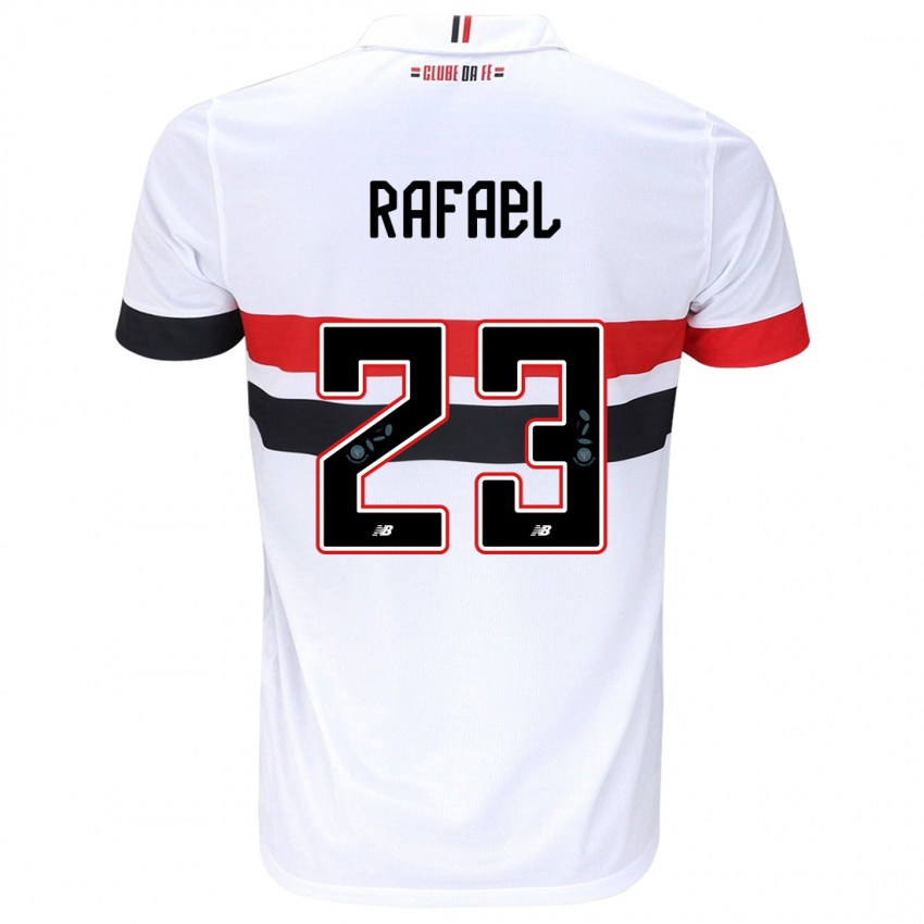 Enfant Maillot Rafael #23 Blanc Rouge Noir Tenues Domicile 2024/25 T-Shirt Belgique