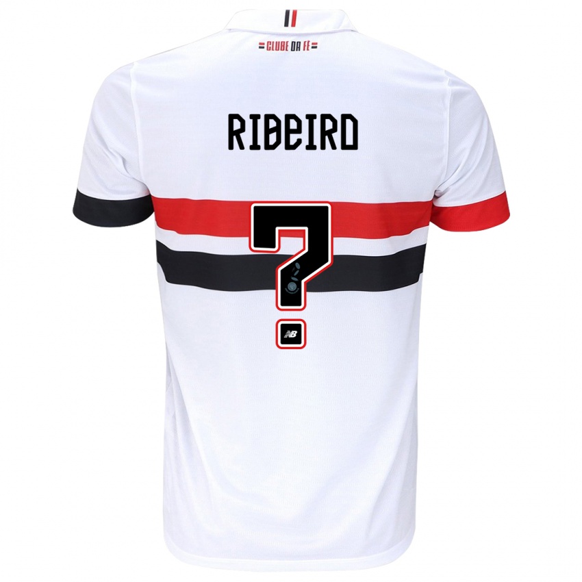 Kinderen Thiago Ribeiro #0 Wit Rood Zwart Thuisshirt Thuistenue 2024/25 T-Shirt België