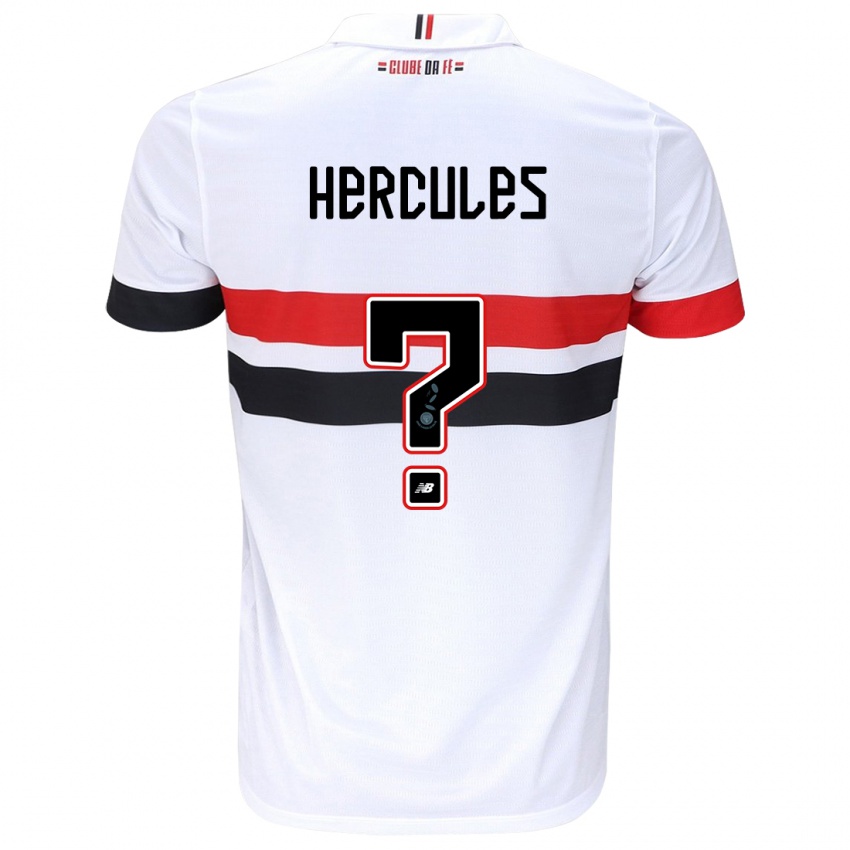 Enfant Maillot Hercules #0 Blanc Rouge Noir Tenues Domicile 2024/25 T-Shirt Belgique