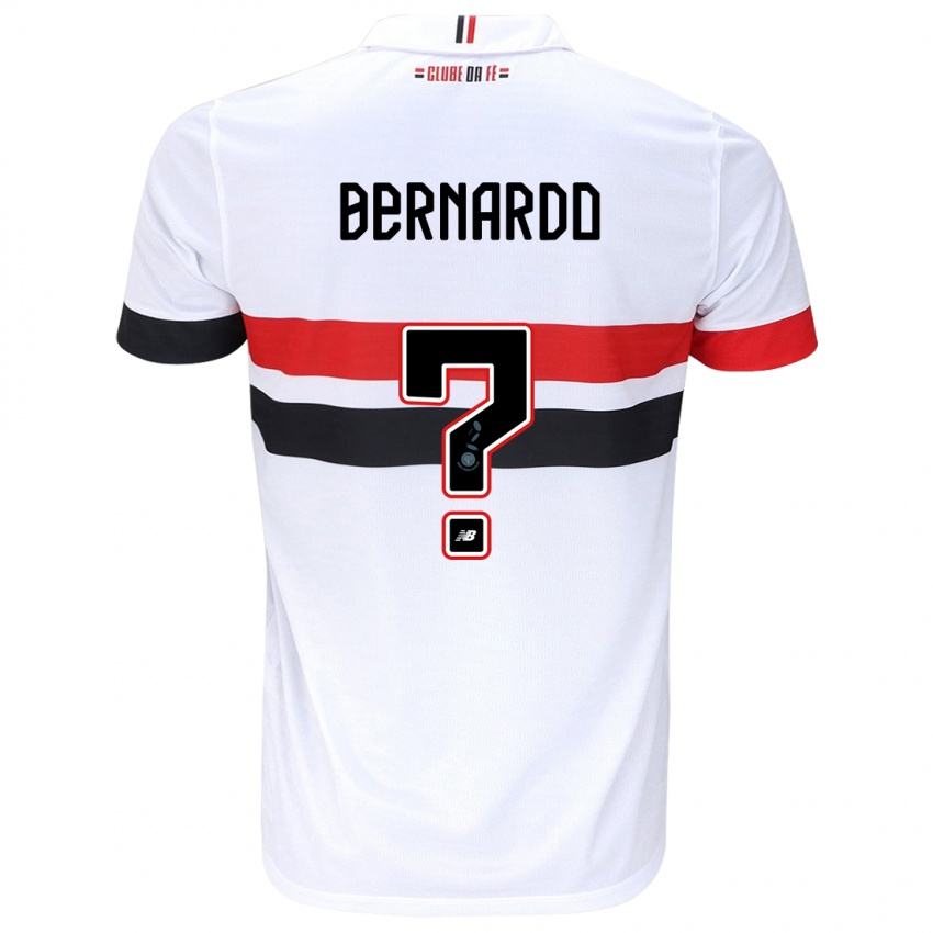 Enfant Maillot Bernardo #0 Blanc Rouge Noir Tenues Domicile 2024/25 T-Shirt Belgique