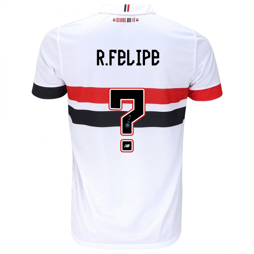 Enfant Maillot Ryan Felipe #0 Blanc Rouge Noir Tenues Domicile 2024/25 T-Shirt Belgique