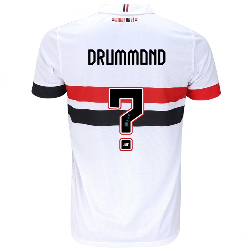 Kinder Lucca Drummond #0 Weiß Rot Schwarz Heimtrikot Trikot 2024/25 T-Shirt Belgien