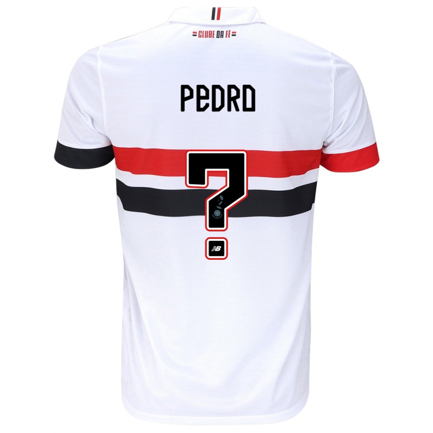 Enfant Maillot João Pedro #0 Blanc Rouge Noir Tenues Domicile 2024/25 T-Shirt Belgique