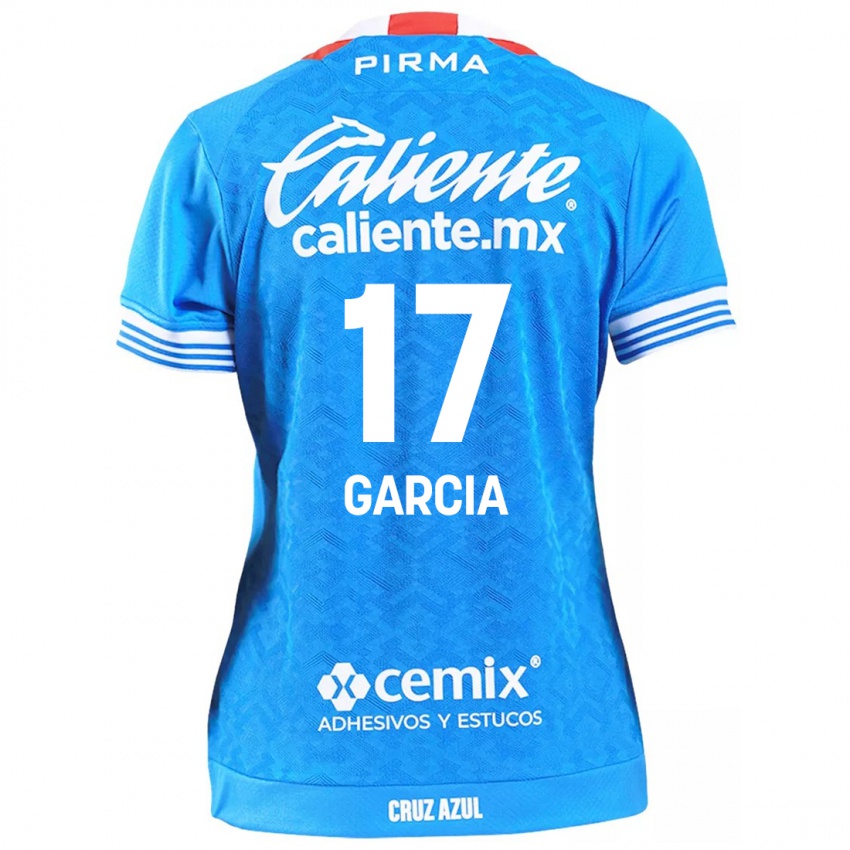 Enfant Maillot Amaury Garcia #17 Bleu Ciel Tenues Domicile 2024/25 T-Shirt Belgique