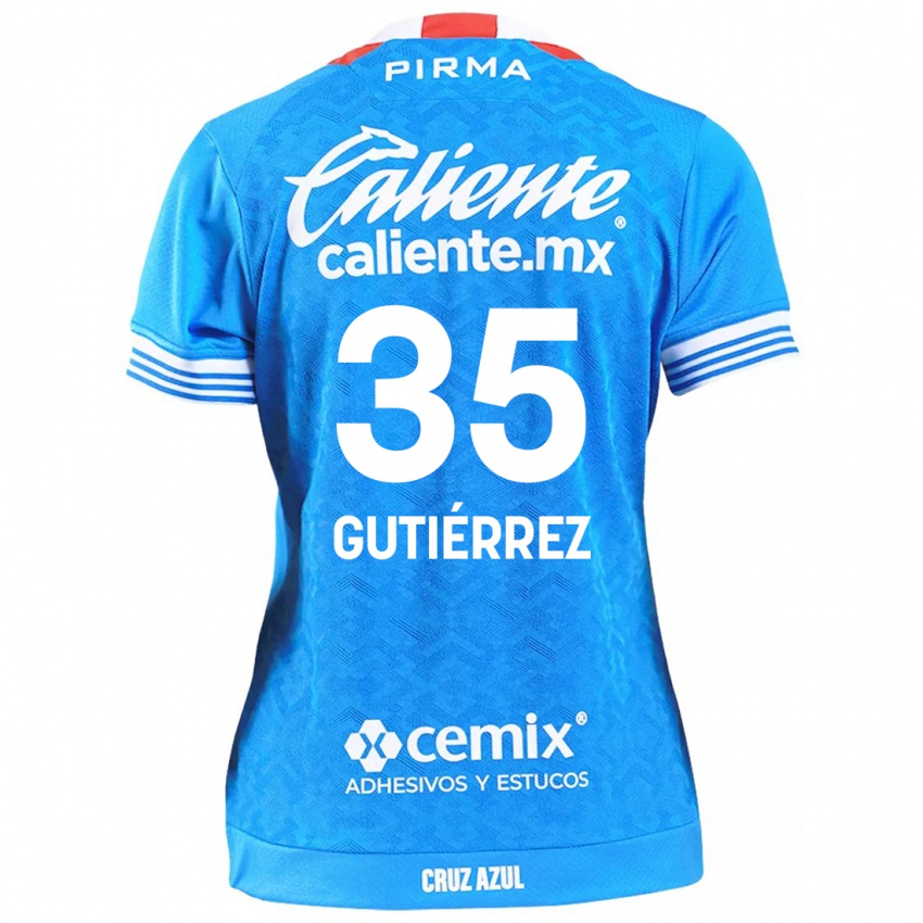 Kinder Luis Gutiérrez #35 Himmelblau Heimtrikot Trikot 2024/25 T-Shirt Belgien