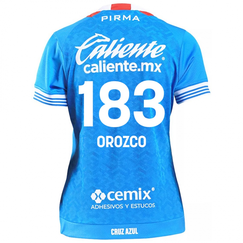 Enfant Maillot Fabrizzio Orozco #183 Bleu Ciel Tenues Domicile 2024/25 T-Shirt Belgique