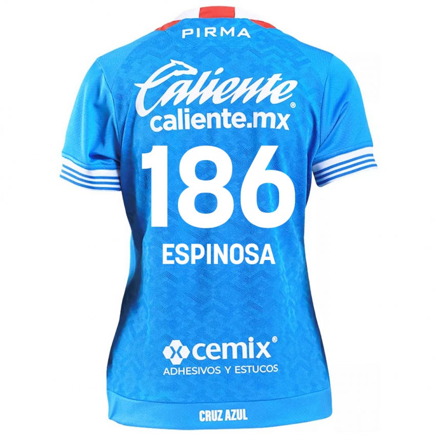 Kinder Brandón Espinosa #186 Himmelblau Heimtrikot Trikot 2024/25 T-Shirt Belgien