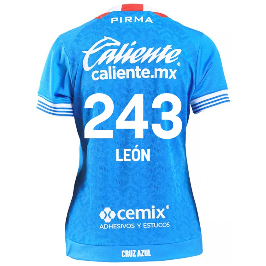 Kinder Cristhian León #243 Himmelblau Heimtrikot Trikot 2024/25 T-Shirt Belgien