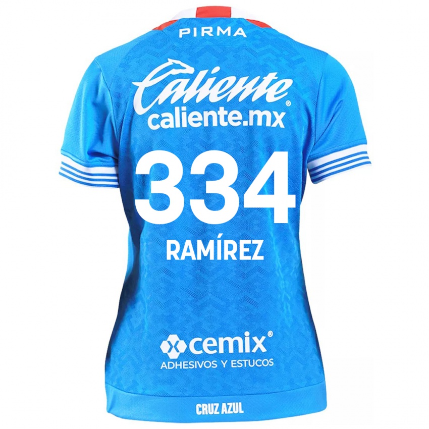 Kinder Mauricio Ramírez #334 Himmelblau Heimtrikot Trikot 2024/25 T-Shirt Belgien