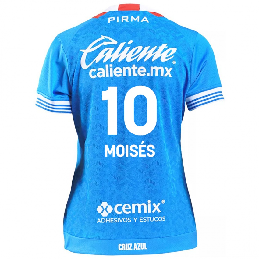 Kinderen Moisés Vieira #10 Hemelsblauw Thuisshirt Thuistenue 2024/25 T-Shirt België