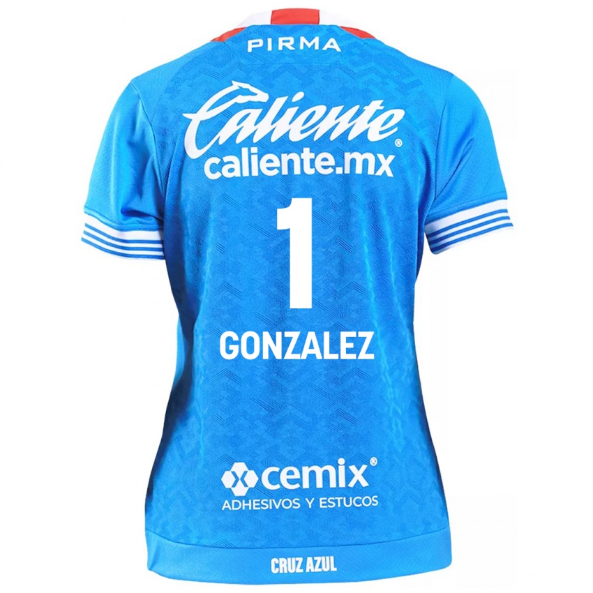 Kinderen Itzayana Gonzalez #1 Hemelsblauw Thuisshirt Thuistenue 2024/25 T-Shirt België