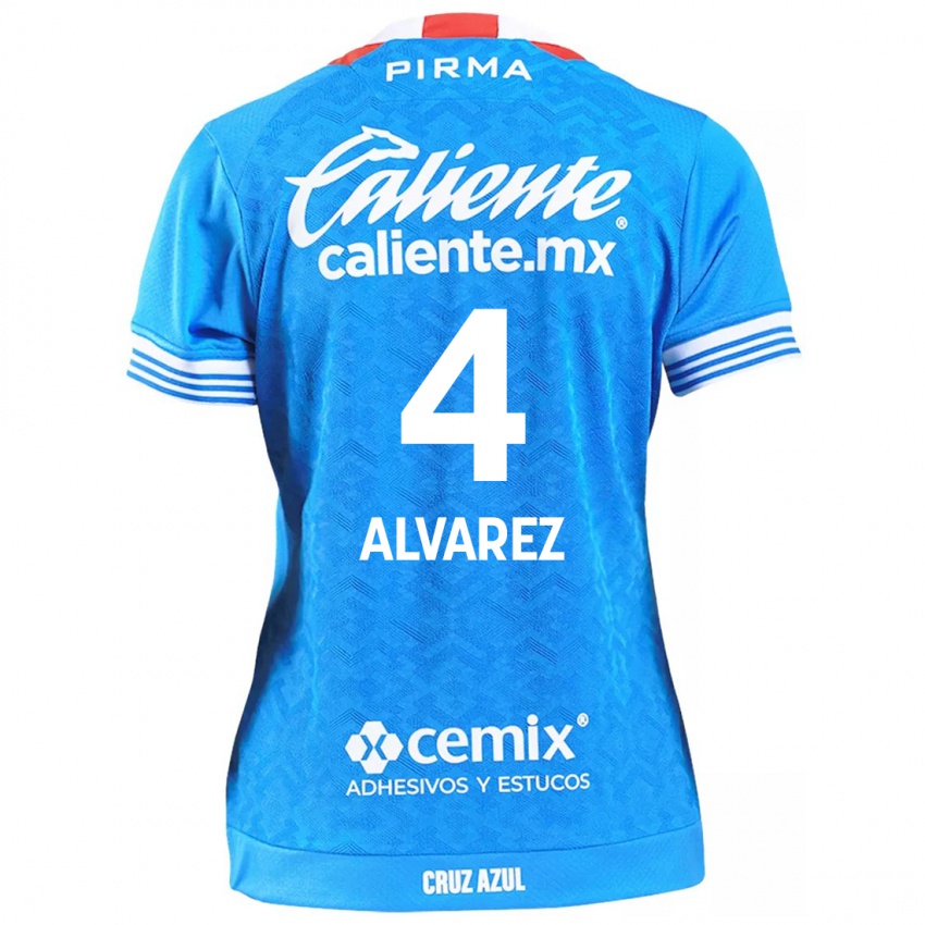 Kinderen Gabriela Alvarez #4 Hemelsblauw Thuisshirt Thuistenue 2024/25 T-Shirt België