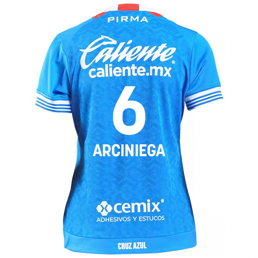 Kinderen Mirelle Arciniega #6 Hemelsblauw Thuisshirt Thuistenue 2024/25 T-Shirt België