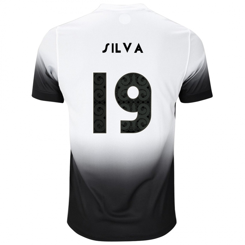 Kinder Gustavo Silva #19 Weiß Schwarz Heimtrikot Trikot 2024/25 T-Shirt Belgien