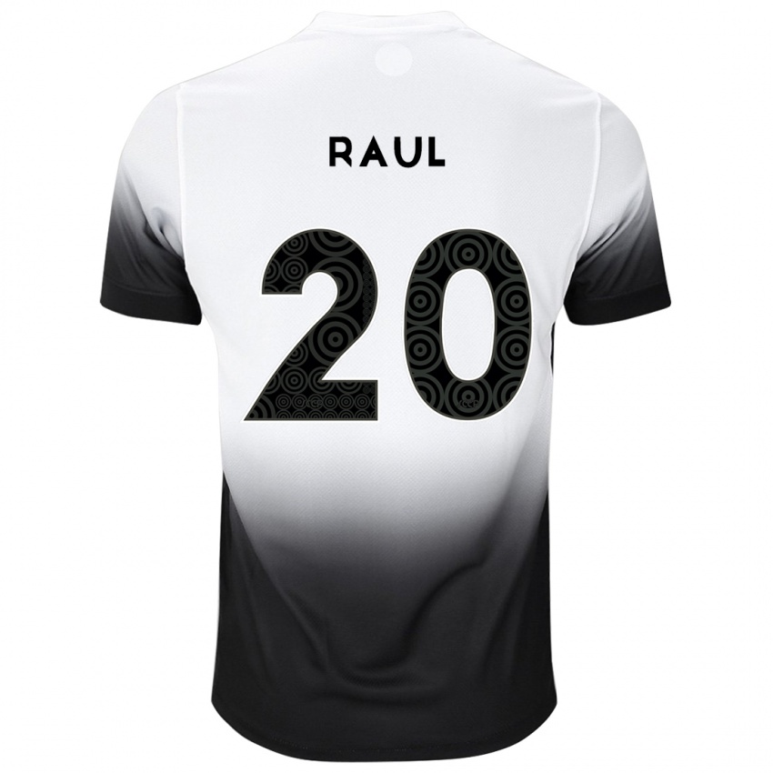 Kinder Pedro Raul #20 Weiß Schwarz Heimtrikot Trikot 2024/25 T-Shirt Belgien