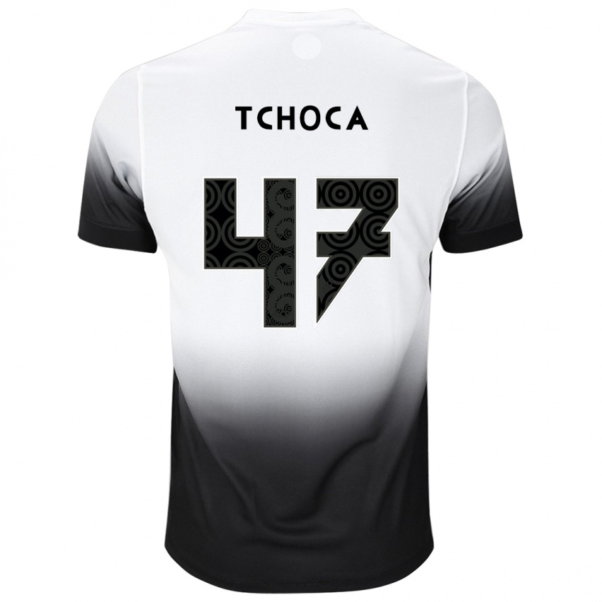 Kinder Tchoca #47 Weiß Schwarz Heimtrikot Trikot 2024/25 T-Shirt Belgien