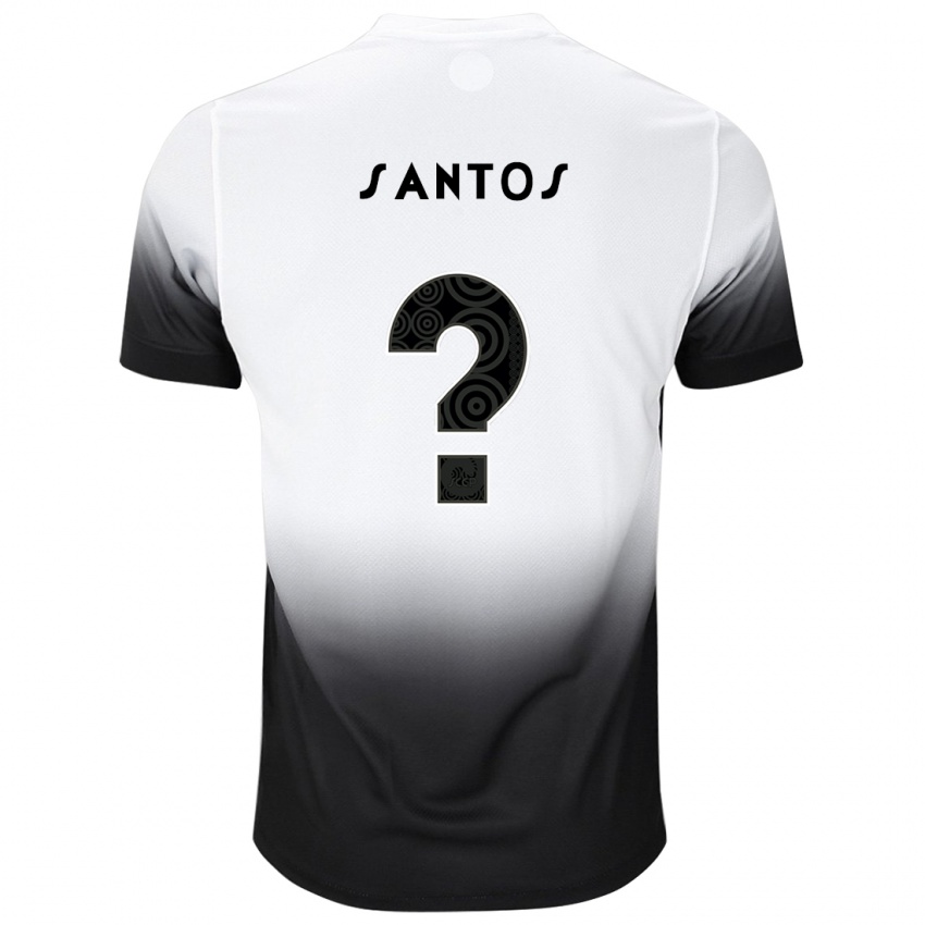 Kinder Renato Santos #0 Weiß Schwarz Heimtrikot Trikot 2024/25 T-Shirt Belgien