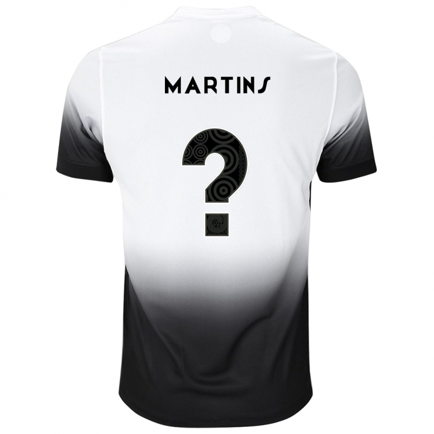 Kinder Guilherme Martins #0 Weiß Schwarz Heimtrikot Trikot 2024/25 T-Shirt Belgien