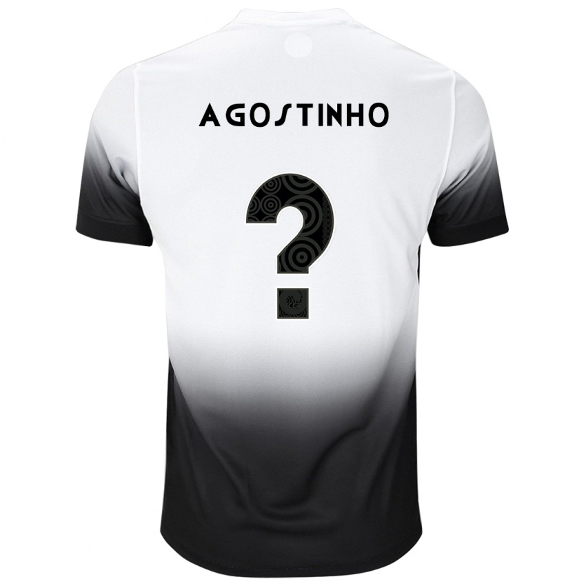 Kinder Léo Agostinho #0 Weiß Schwarz Heimtrikot Trikot 2024/25 T-Shirt Belgien