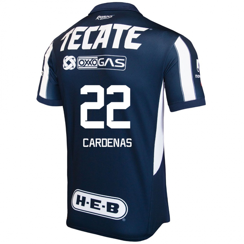 Kinder Luis Cárdenas #22 Blau Rot Weiß Heimtrikot Trikot 2024/25 T-Shirt Belgien