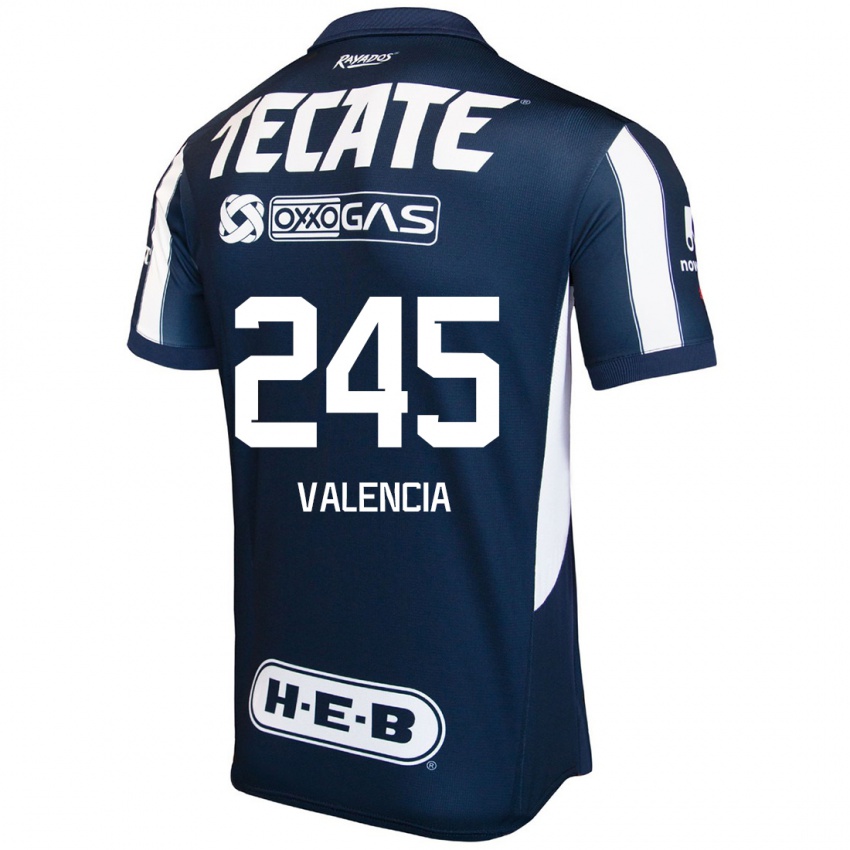 Kinderen Cristian Valencia #245 Blauw Rood Wit Thuisshirt Thuistenue 2024/25 T-Shirt België