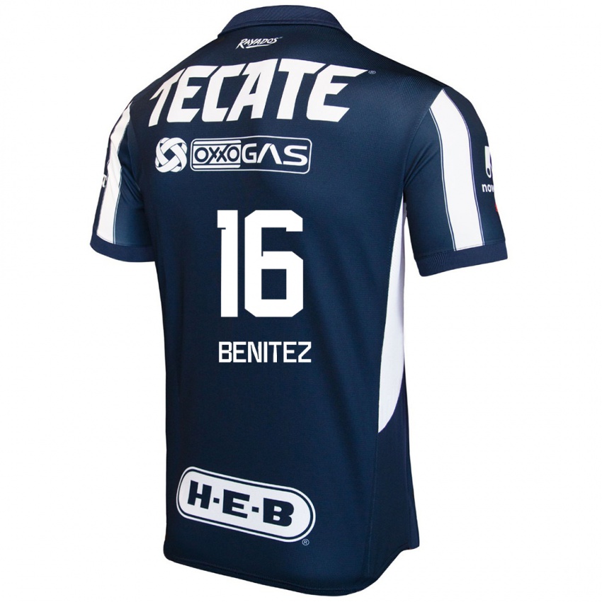 Kinder Xanic Benitez #16 Blau Rot Weiß Heimtrikot Trikot 2024/25 T-Shirt Belgien