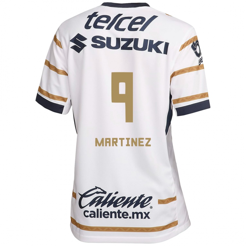 Enfant Maillot Guillermo Martínez #9 Obsidienne Blanche Tenues Domicile 2024/25 T-Shirt Belgique