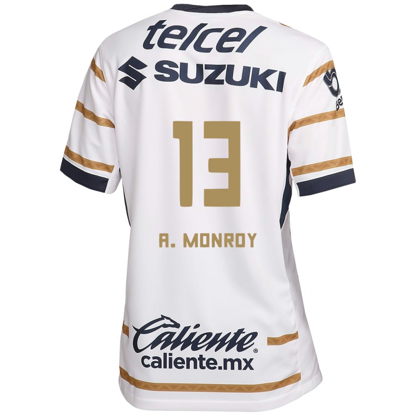 Enfant Maillot Pablo Monroy #13 Obsidienne Blanche Tenues Domicile 2024/25 T-Shirt Belgique