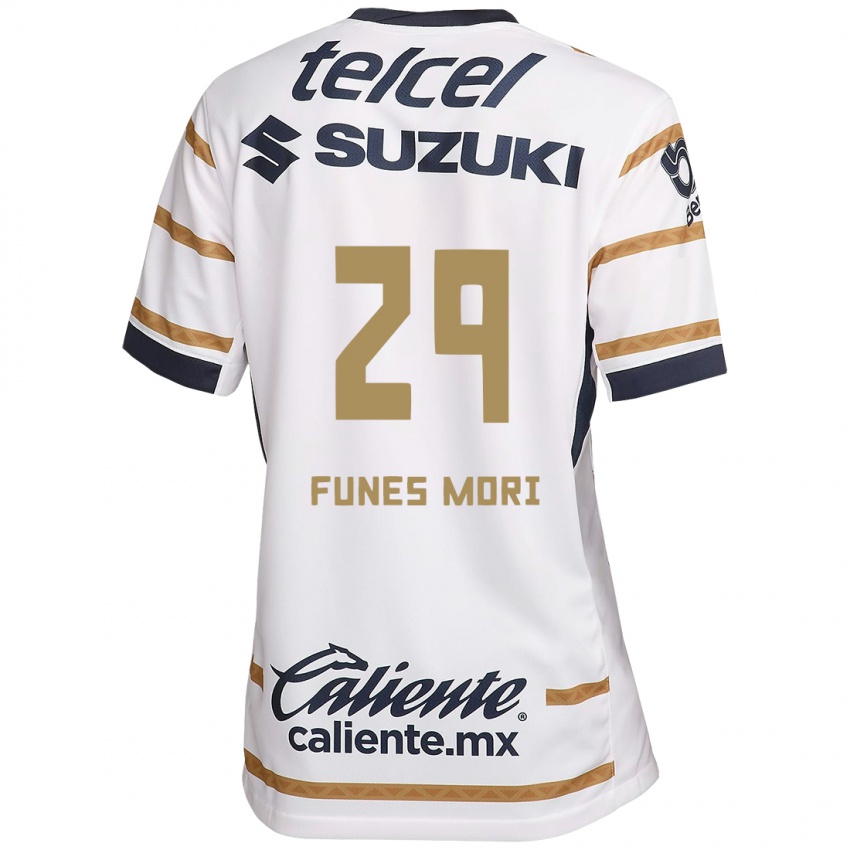 Enfant Maillot Rogelio Funes Mori #29 Obsidienne Blanche Tenues Domicile 2024/25 T-Shirt Belgique