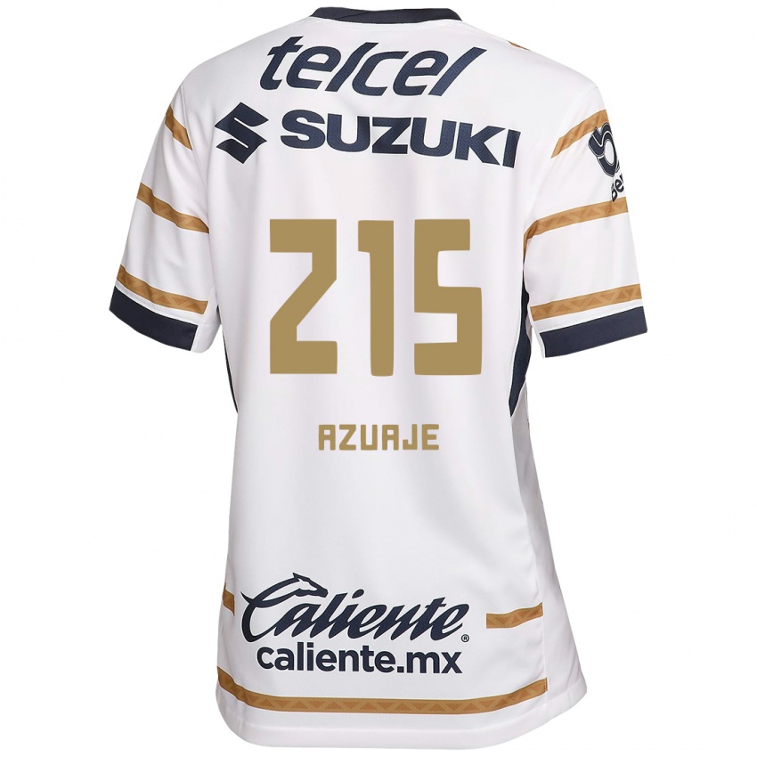 Enfant Maillot Ángel Azuaje #215 Obsidienne Blanche Tenues Domicile 2024/25 T-Shirt Belgique