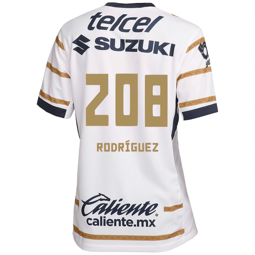 Enfant Maillot Gael Rodríguez #208 Obsidienne Blanche Tenues Domicile 2024/25 T-Shirt Belgique