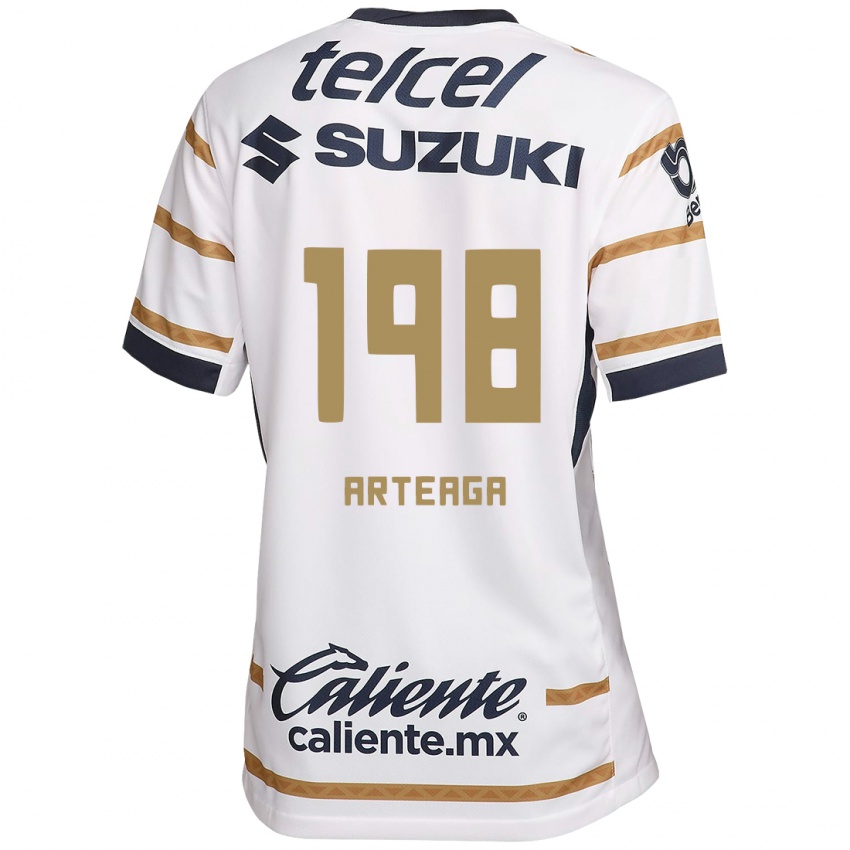 Enfant Maillot Edwin Arteaga #198 Obsidienne Blanche Tenues Domicile 2024/25 T-Shirt Belgique