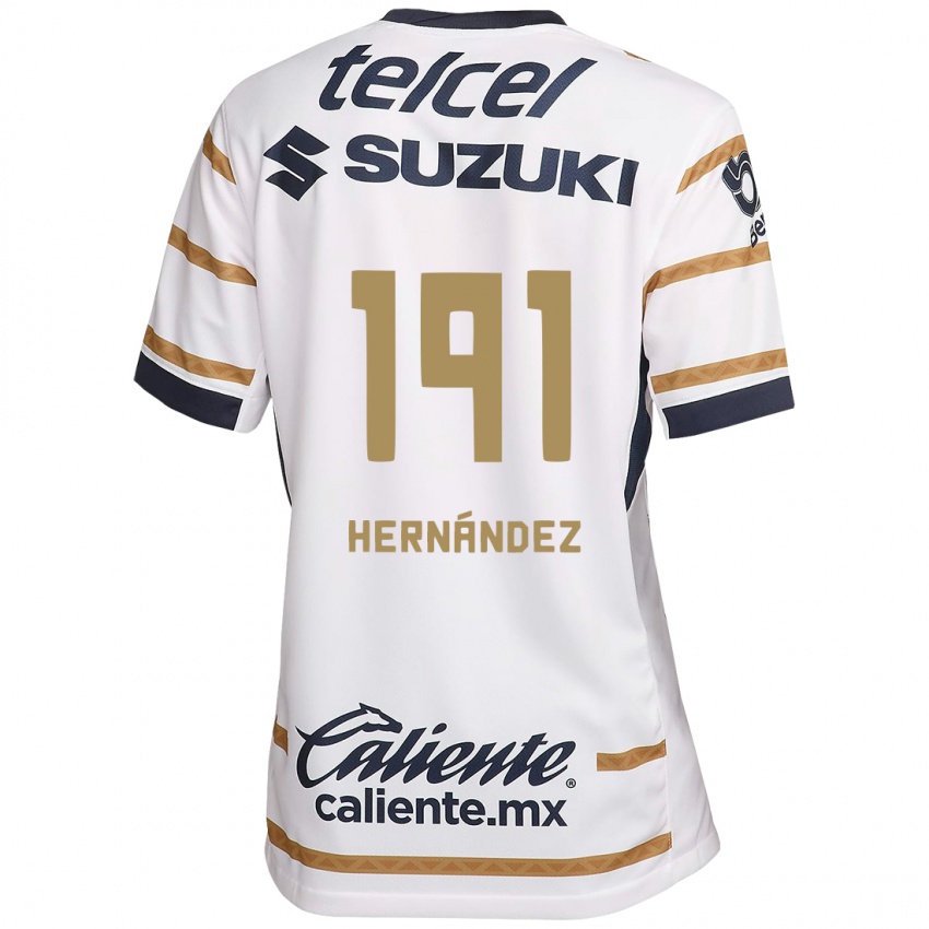 Enfant Maillot Marco Hernández #191 Obsidienne Blanche Tenues Domicile 2024/25 T-Shirt Belgique