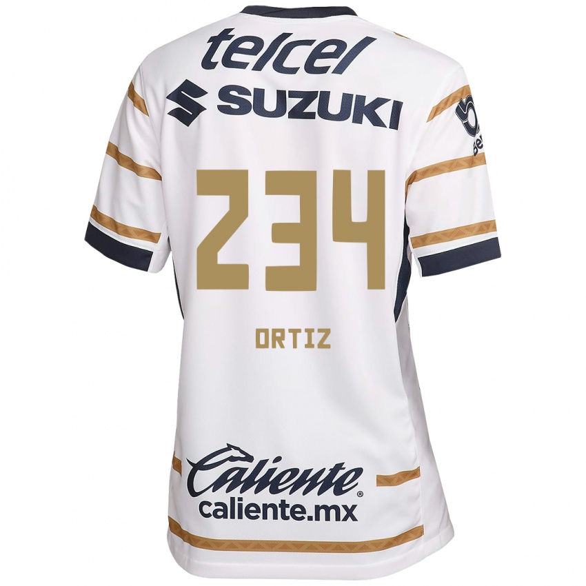 Enfant Maillot Jorge Ortiz #234 Obsidienne Blanche Tenues Domicile 2024/25 T-Shirt Belgique