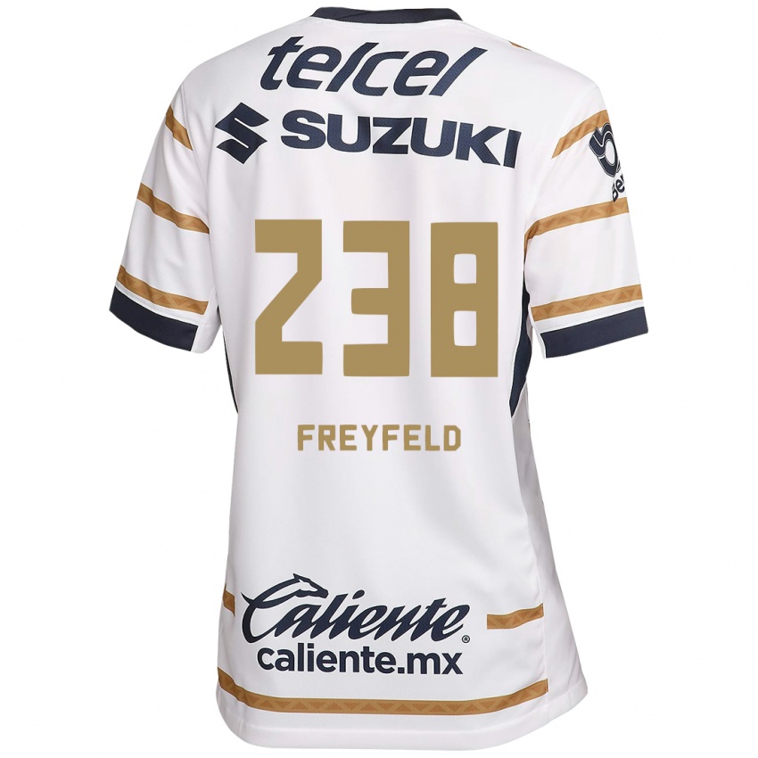 Enfant Maillot Julián Freyfeld #238 Obsidienne Blanche Tenues Domicile 2024/25 T-Shirt Belgique